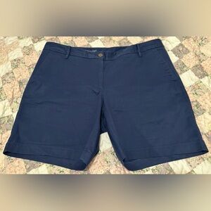 Talbots Women’s Girlfriend Chino Navy Blue Golfing Boat Bermuda Shorts